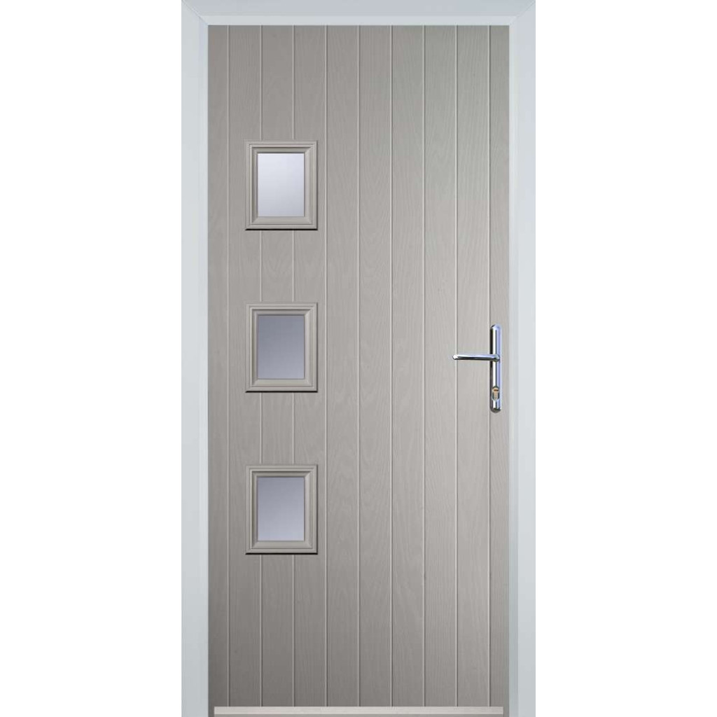 Door Stop 3 Square (YH) Composite Contemporary Door In Agate Grey Image