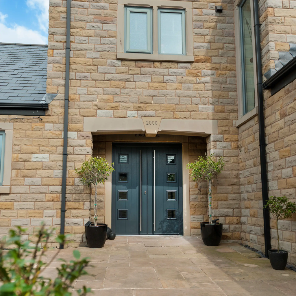 Solidor Tenby Solid Composite French Door In Blue Image