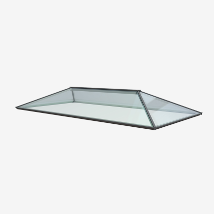 Atlas Roof Lantern  - Contemporary Style (1000mm x 1500mm) In White - Double Glazed - Self clean Solar Blue