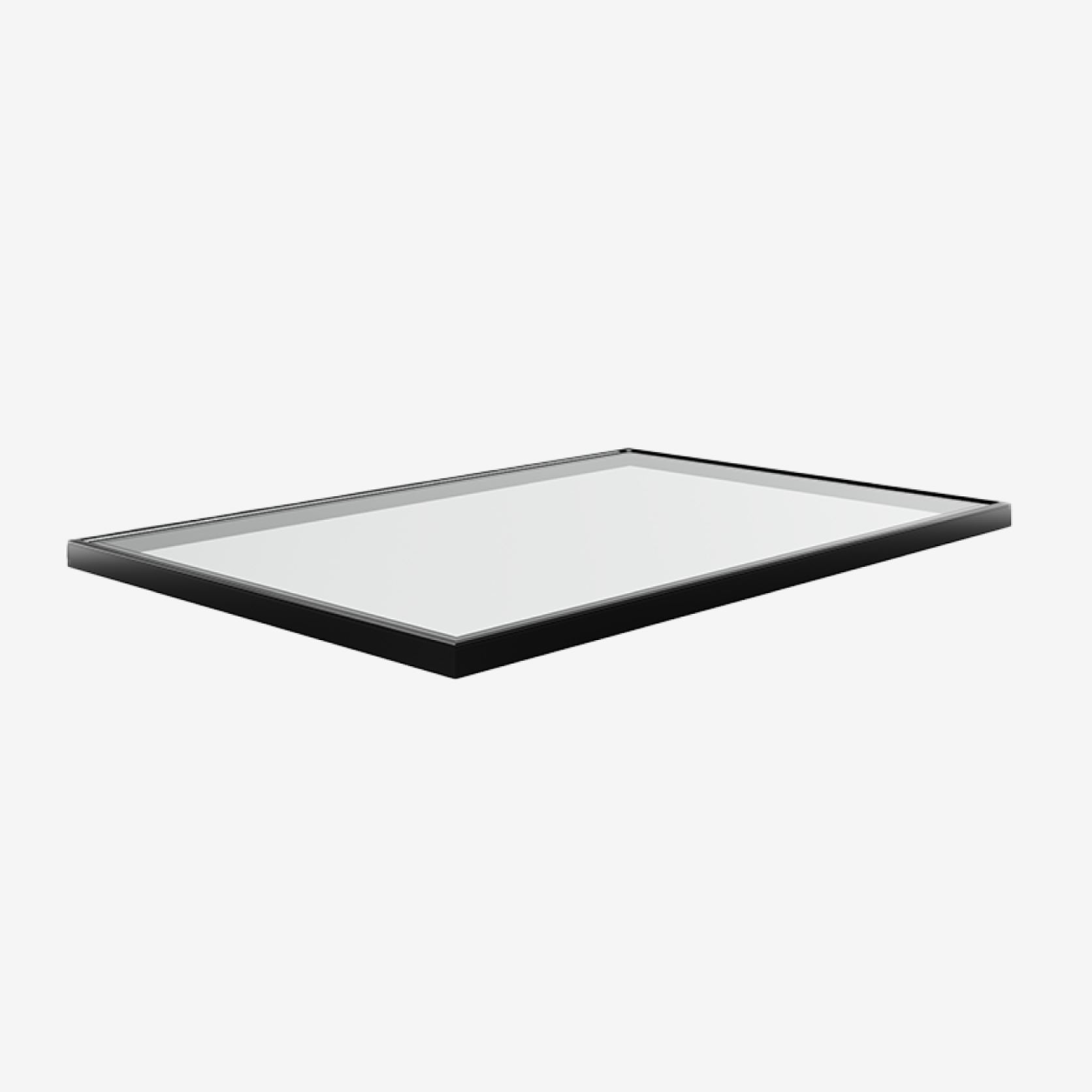 Korniche Flat Roof Glass In White (Ral 9010G) - (1000mm x 1000mm) Large
                        Image