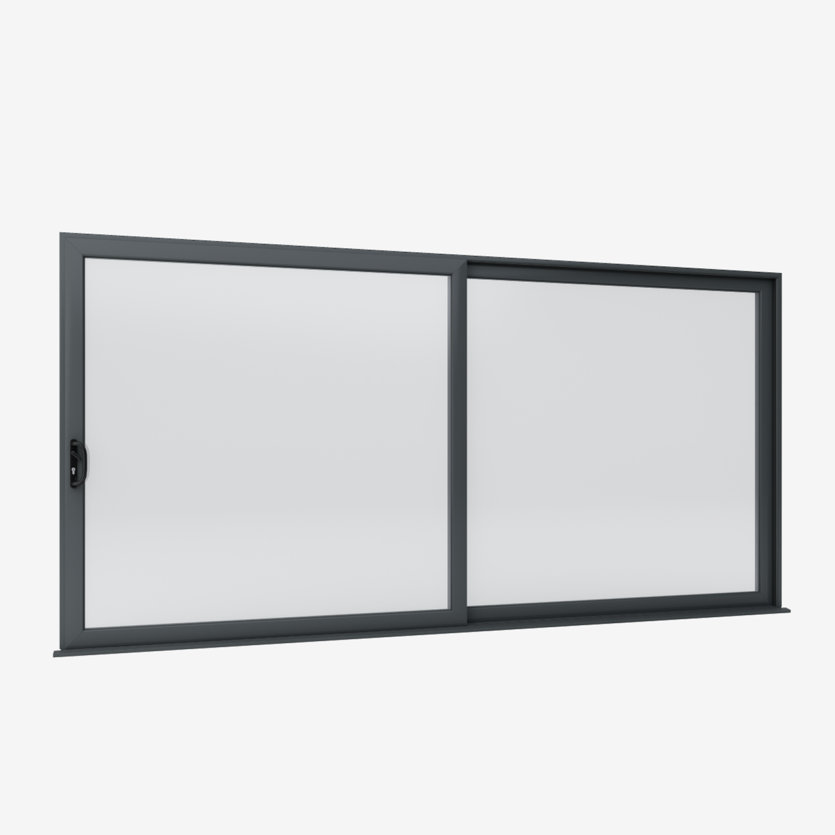 Smart Visoglide 2 Pane Sliding Door In Grey (Matt) - (2000mm x 2000mm) Large
                        Image