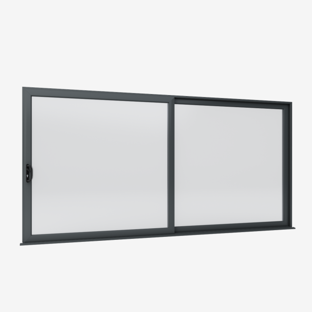 Smart Visoglide 2 Pane Sliding Door In Grey (Matt) - (2000mm x 2000mm) Thumbnail