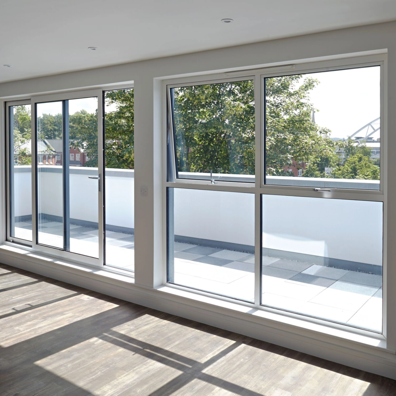 Smart Visoglide 2 Pane Sliding Door In Grey (Matt) - (2000mm x 2000mm) Large
                        Image