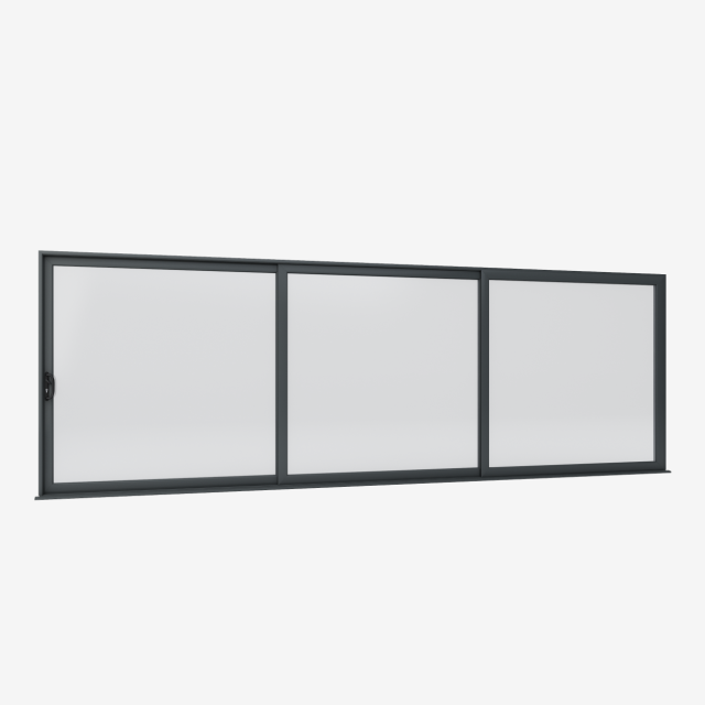 Smart Visoglide 3 Pane Sliding Door In Grey (Matt) - (3000mm x 2000mm) Thumbnail