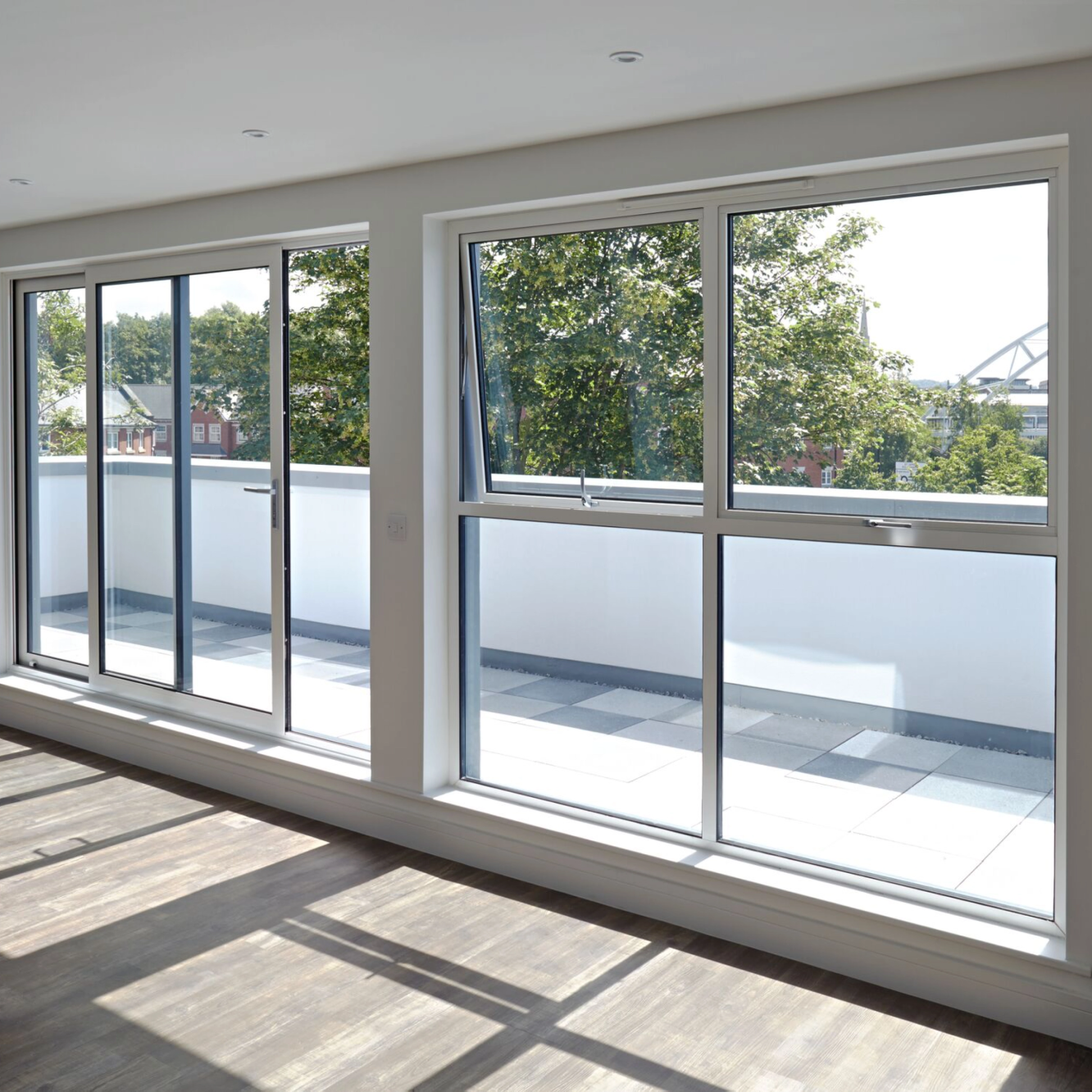 Smart Visoglide 3 Pane Sliding Door In Grey (Matt) - (3000mm x 2000mm) Image