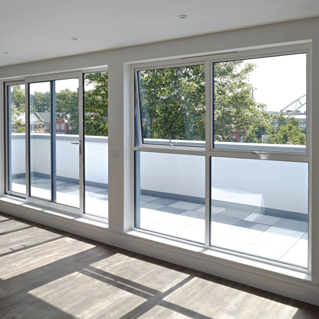 Smart Visoglide 3 Pane Sliding Door In Grey (Matt) - (3000mm x 2000mm) Thumbnail