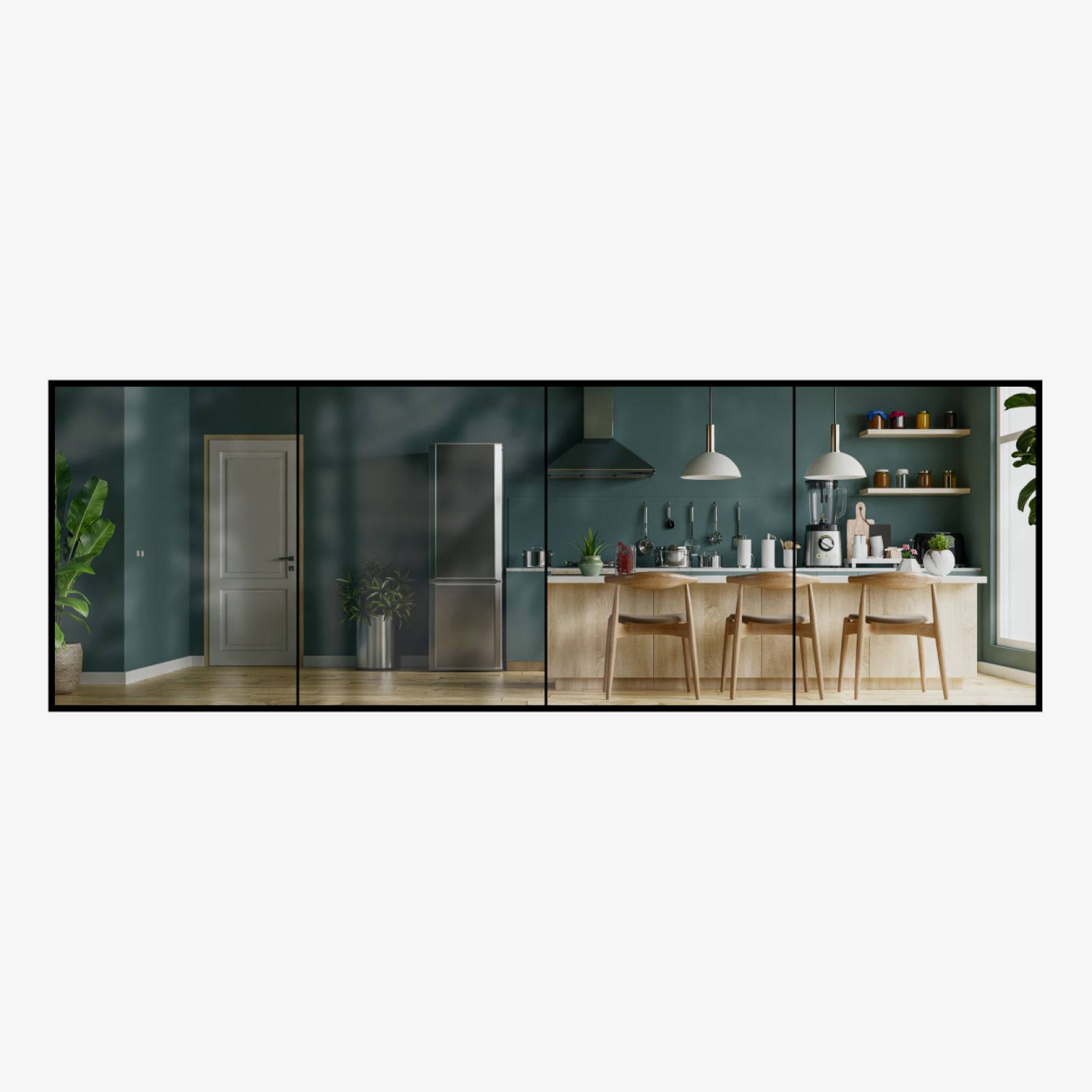 Cortizo Cor Vision 4 Pane Slimline Sliding Door In Grey 7016 (Matt finish) - XXXX (3000mm x 2100mm) Large
                        Image