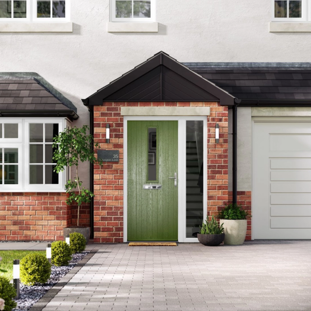 Door Stop 3 Diamond - Flush Grained (P3) Composite Flush Door In Black Thumbnail