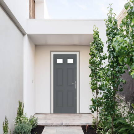 Comp Door Middleton Glazed 2 Composite Door In Slate Grey