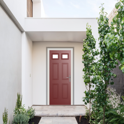 Comp Door Middleton Glazed 2 Composite Door In Red