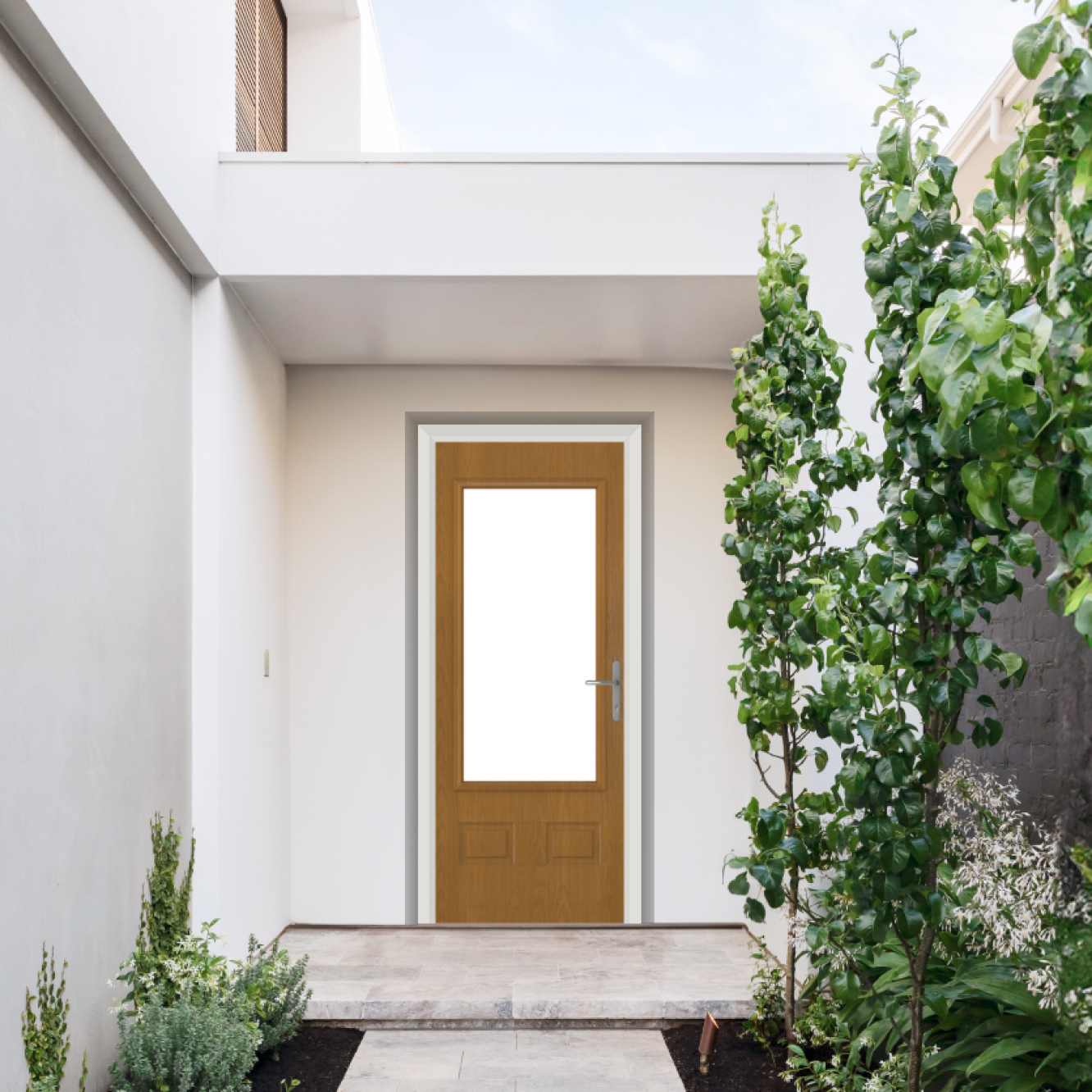 Comp Door Walcot Composite Door In Oak Image