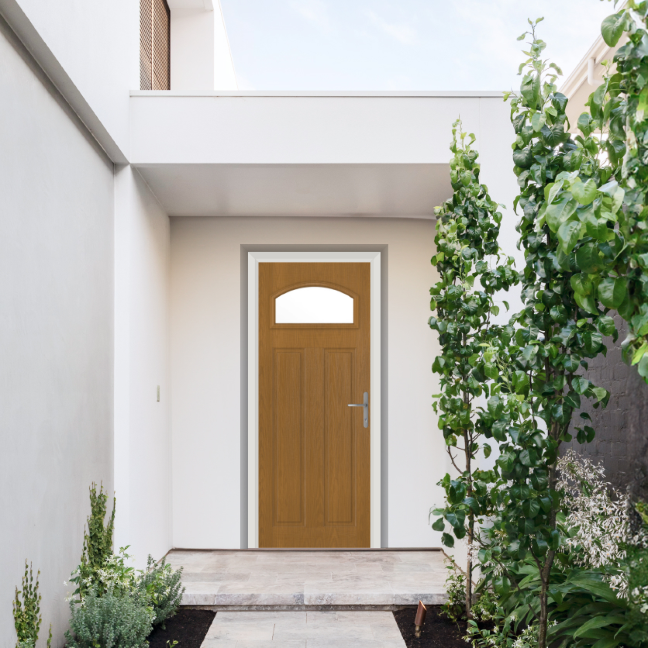 Comp Door Harlington Composite Door In Oak Image