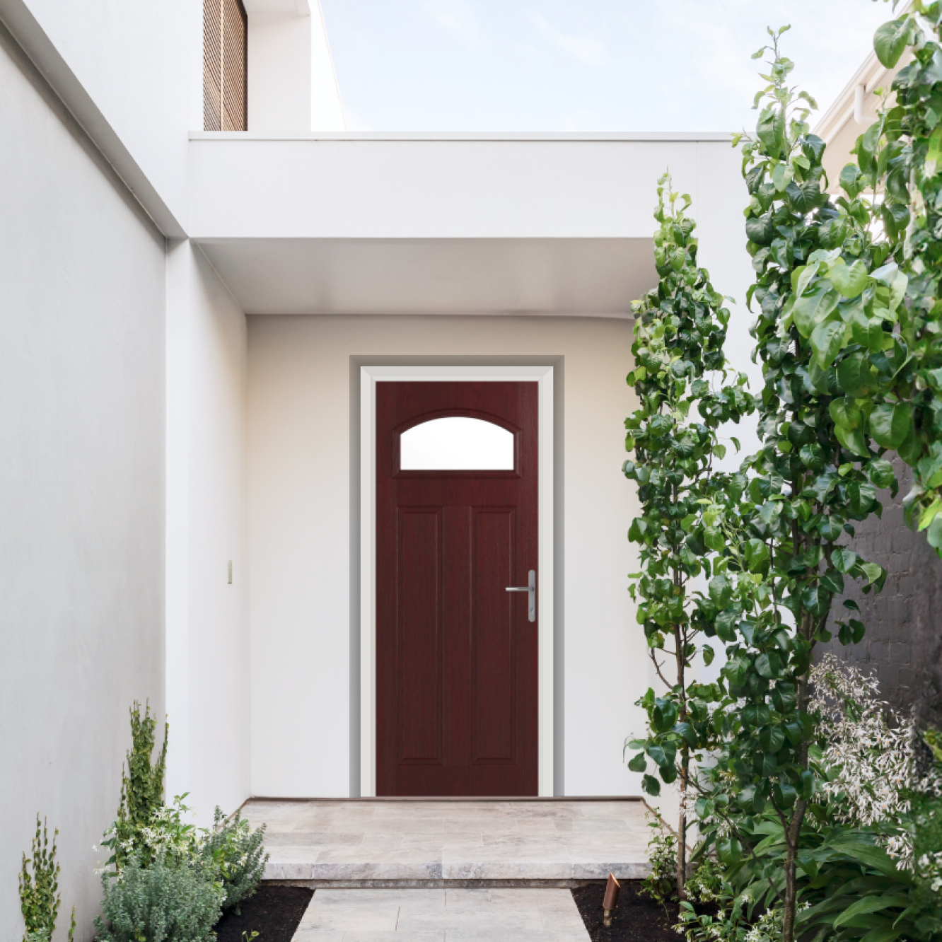 Comp Door Harlington Composite Door In Rosewood Image