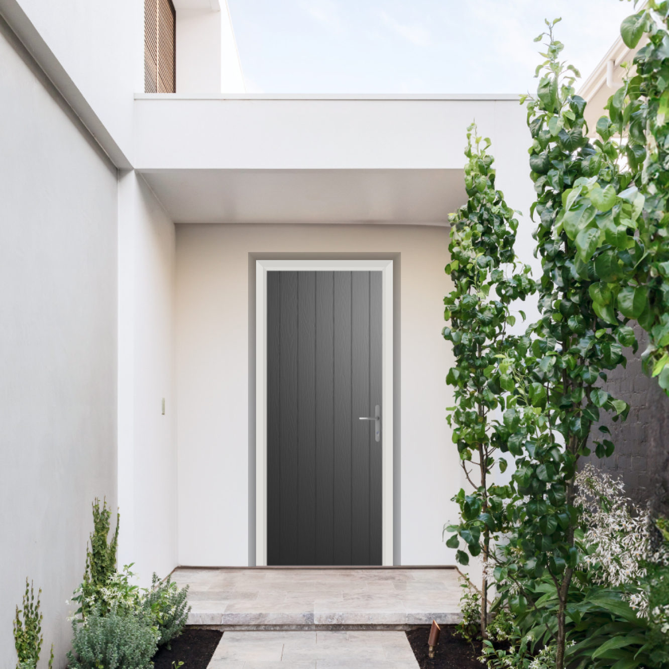 Comp Door Norfolk Solid Composite Door In Black Image